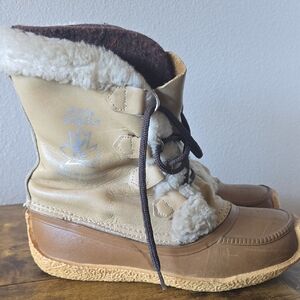Vintage Sorel Tan Leather Boots